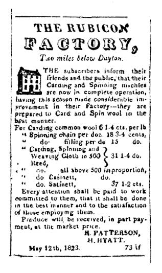 advertisement for spinning and carding